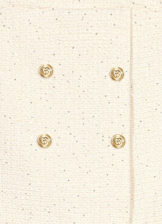 Maje Mini broekrok met tweed-look - detail 8 beige