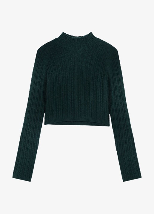 Maje Mini jurk met afneembare trui - detail 2 zeegroen