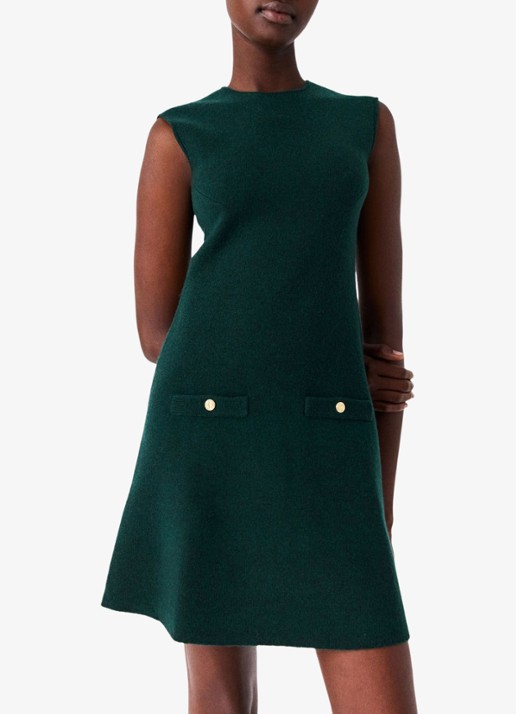 Maje Mini jurk met afneembare trui - detail 4 zeegroen