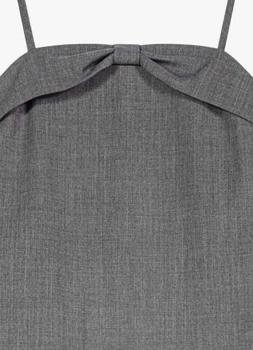 Maje Mini jurk met borduring - detail grijs