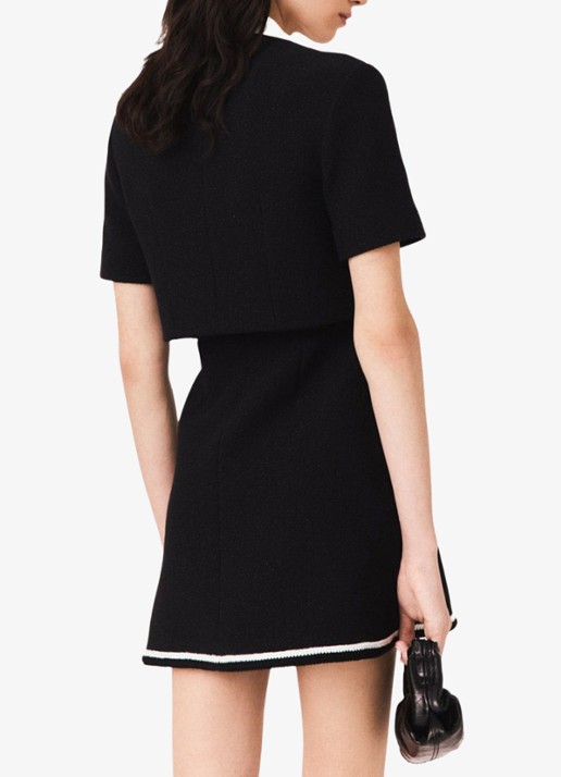 Maje Mini jurk met lurex - achterkant 3 zwart