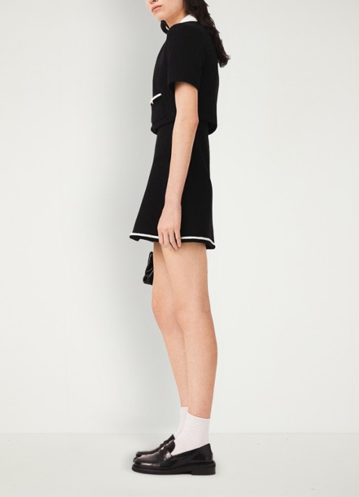 Maje Mini jurk met lurex - detail 5 zwart