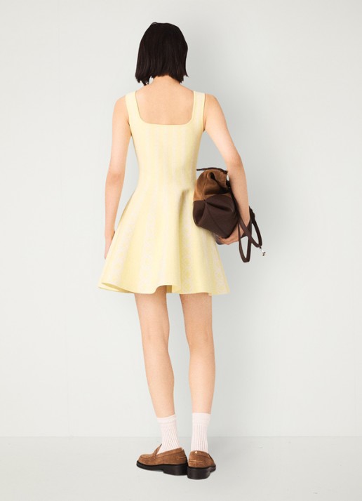 Maje Mini jurk met print - achterkant geel