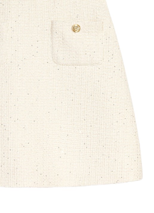 Maje Mini jurk met tweed-look - detail 4 beige