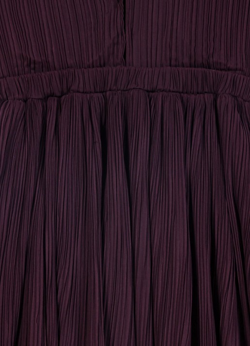 Maje Mini jurk met V-hals - detail paars