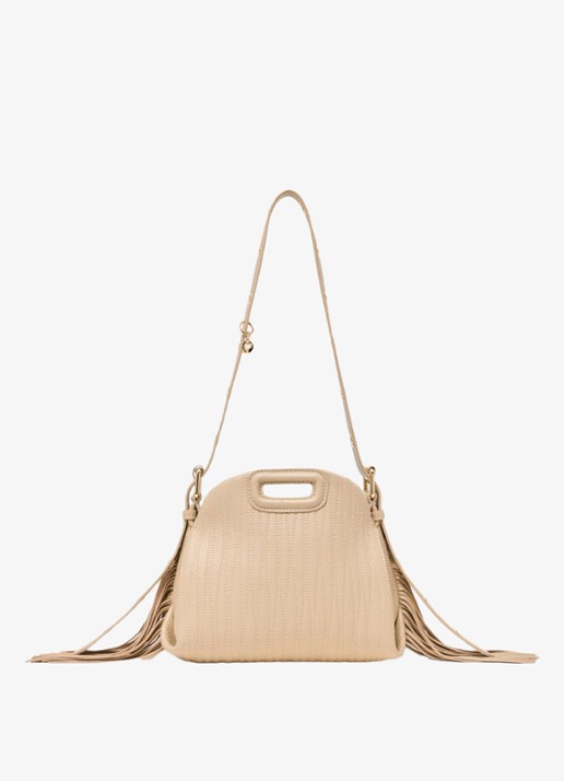 Maje Mini Miss M tas van getikte leder