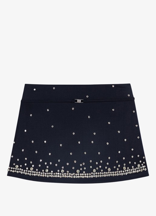 Maje Mini skort in wolblend met srass