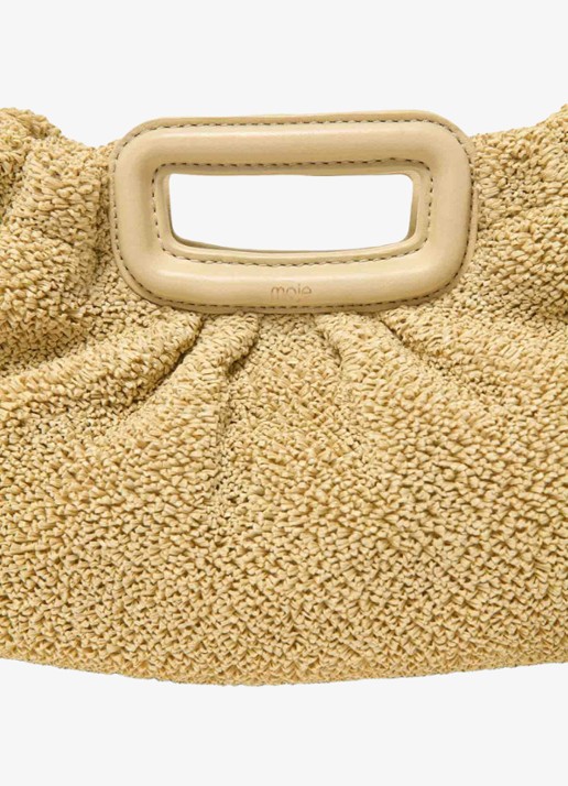 Maje Mipli handtas met structuur en afneembare schouderriem - detail 5 beige
