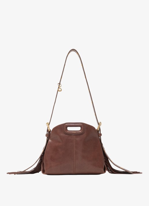 Maje Miss M Mini Vintage City schoudertas van leer