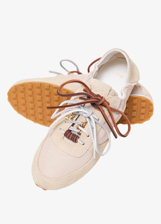 Maje Nylon sneakers met meerdere veters - detail 6 wit