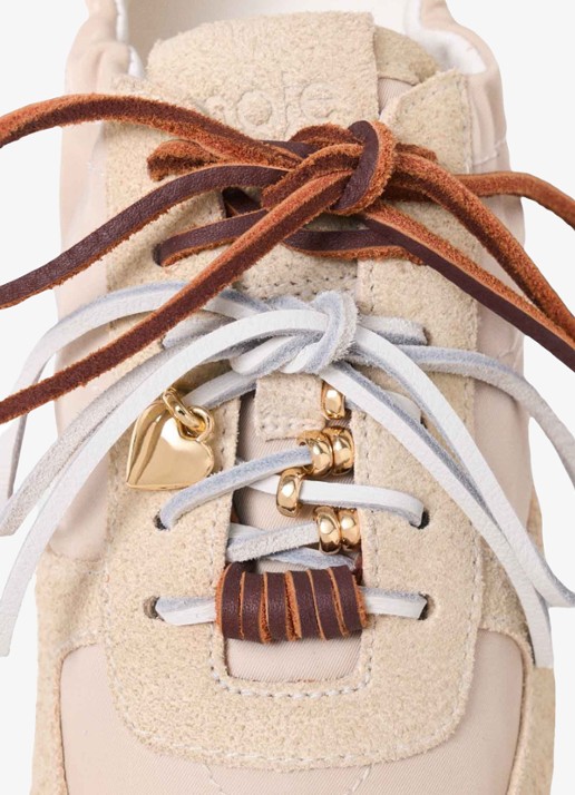 Maje Nylon sneakers met meerdere veters - voorkant 2 wit