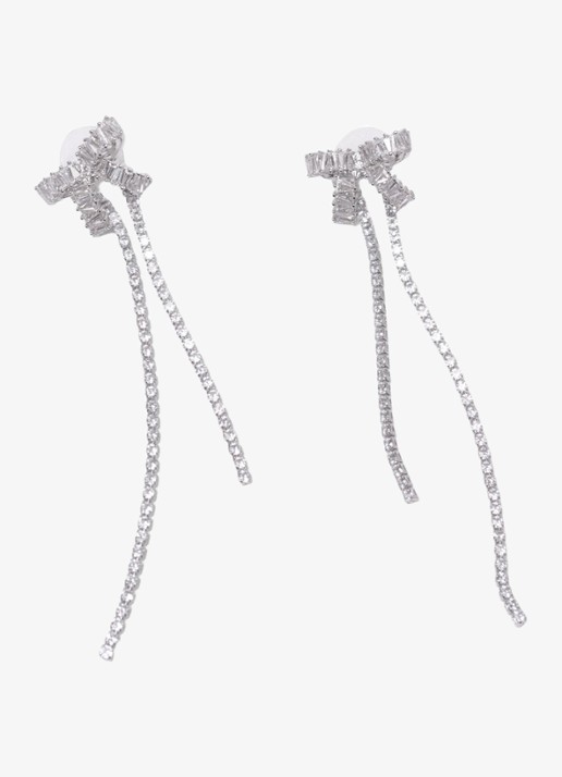 Maje Oorhangers met zirkonia - detail 4 zilver