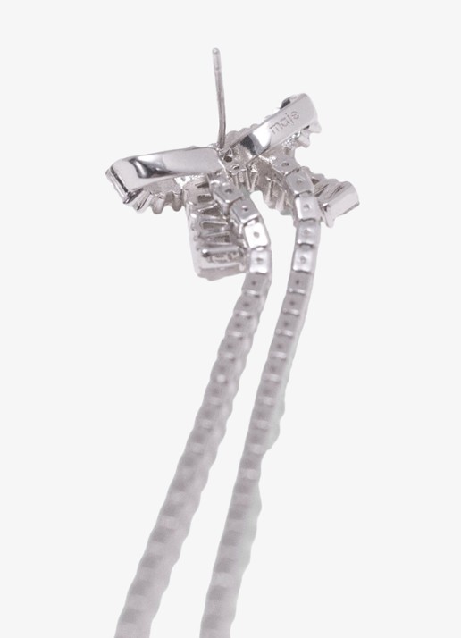 Maje Oorhangers met zirkonia - detail 5 zilver