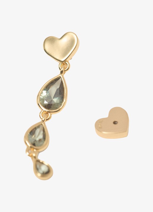 Maje Oorstekers met zirkonia - detail 8 goud