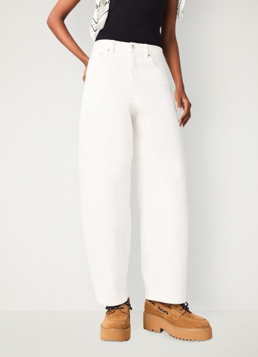 Maje Pallon high waist balloon fit jeans met steekzakken