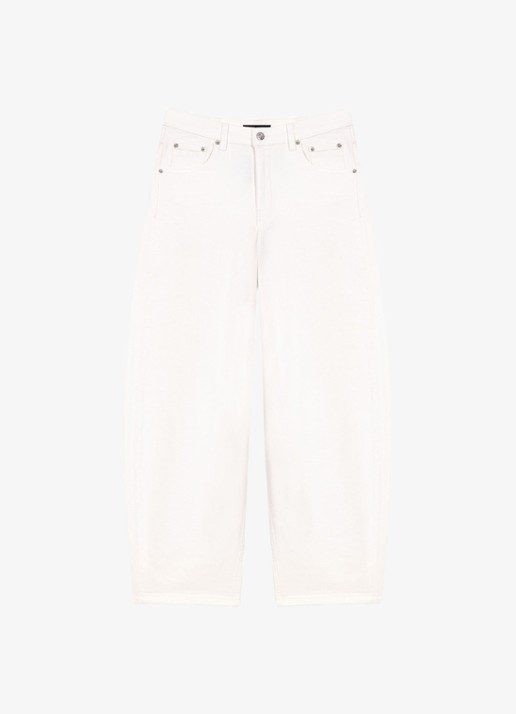Maje Pallon high waist balloon fit jeans met steekzakken - voorkant 7 wit