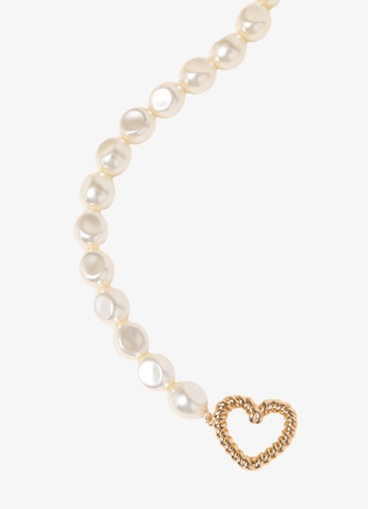 Maje Parel choker ketting - detail 7 goud