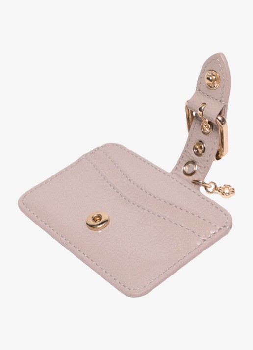 Maje Pasjeshouder van leer - detail 2 beige