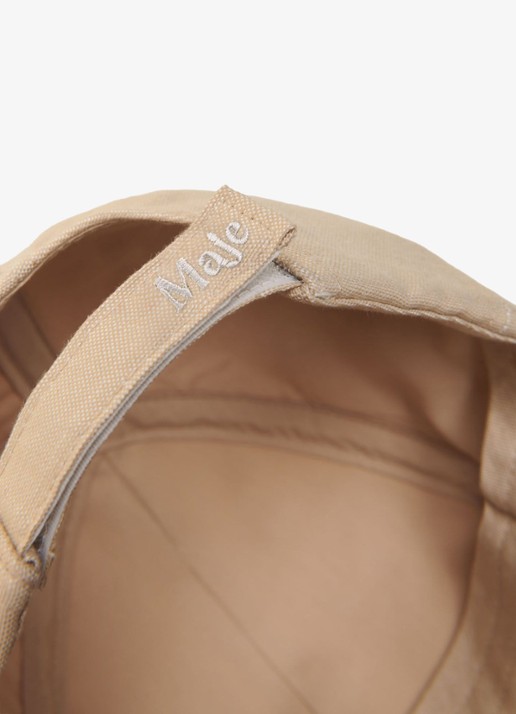 Maje Pet in linnenblend - detail 5 beige