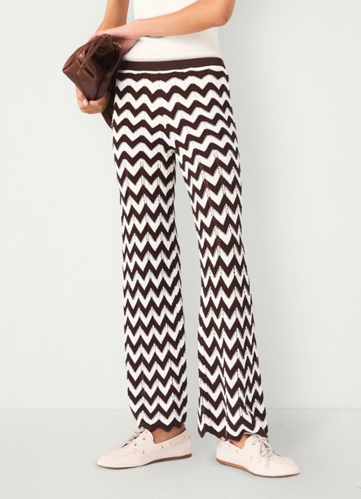 Maje Pirio loose fit broek met grafisch dessin