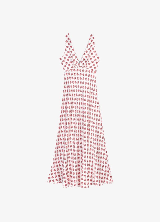 Maje Renisity midi jurk met print