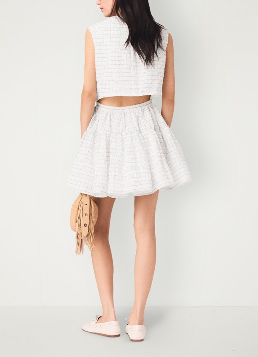 Maje Ribianco mini jurk met streepprint - achterkant wit