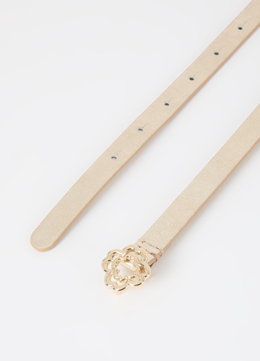 Maje Riem van kalfsleer met metallic finish - detail 2 goud