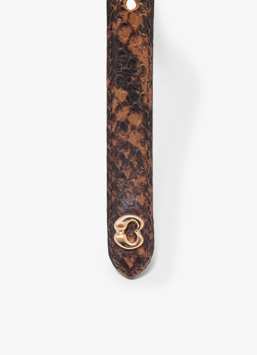 Maje Riem van koeienleer met slangenprint - detail 6 bruin