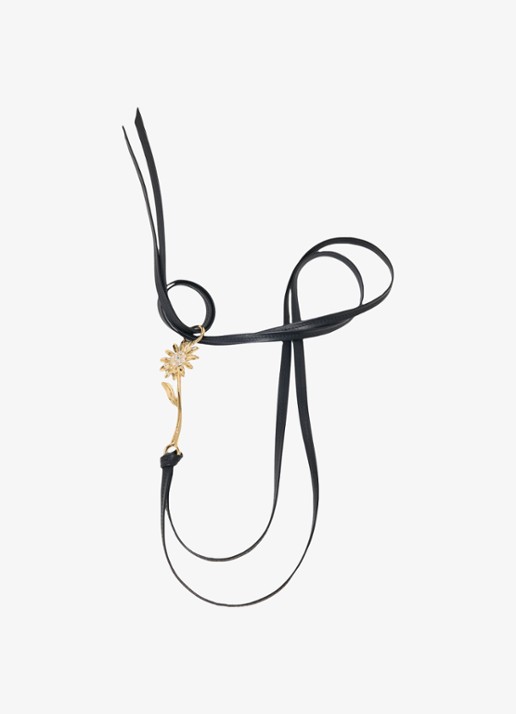 Maje Riem van leer met strass - detail 5 jeans