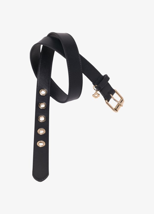 Maje Riem van leer - detail 3 zwart