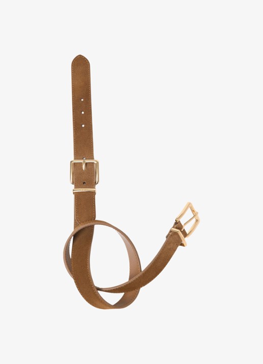 Maje Riem van suède - detail 3 camel