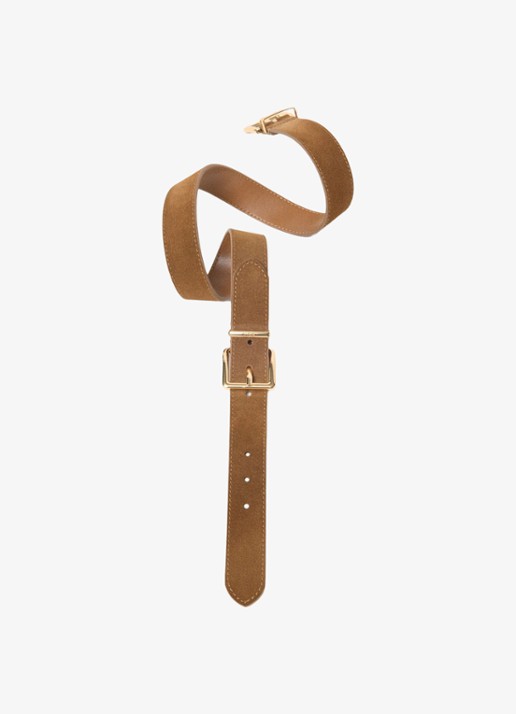 Maje Riem van suède - detail 6 camel