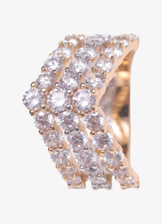 Maje Ring met zirkonia - detail 6 goud