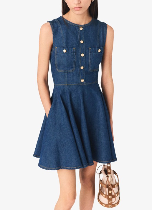 Maje Risunim mini jurk met plooien