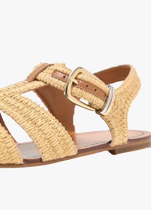 Maje Sandaal met gevlochten detail - detail 3 beige