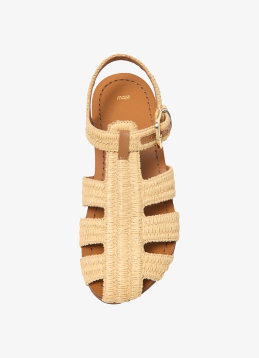 Maje Sandaal met gevlochten detail - detail 5 beige