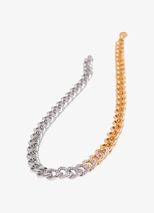 Maje Schakelketting met zirkonia - achterkant 5 multicolor