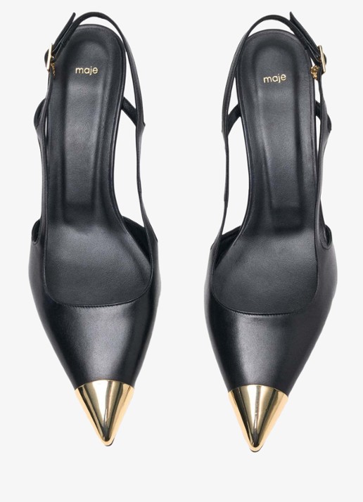 Maje Slingback van leer - detail 5 jeans