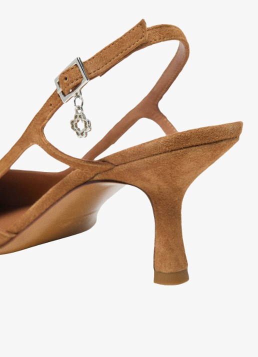 Maje Slingback van suède  - detail 5 camel