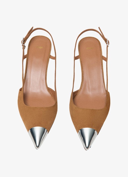 Maje Slingback van suède  - detail 7 camel