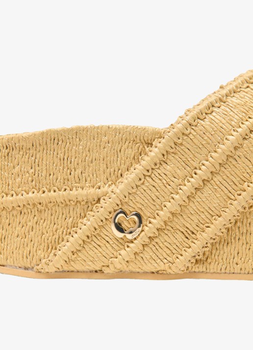 Maje Slipper met gevlochten detail en plateauzool - detail 5 beige