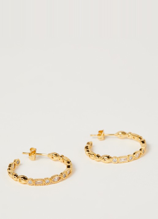 Maje Sophisticated oorringen met zirkonia - detail 3 goud