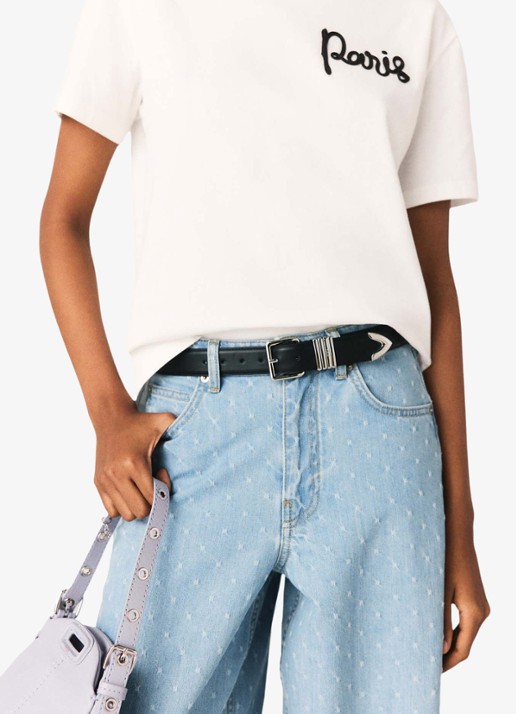 Maje T-shirt met borduring