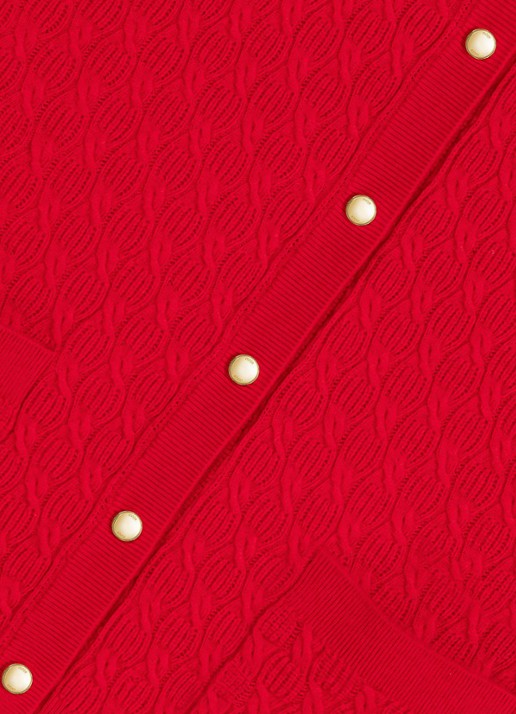 Maje Top in kasjmierblend - detail 7 steenrood