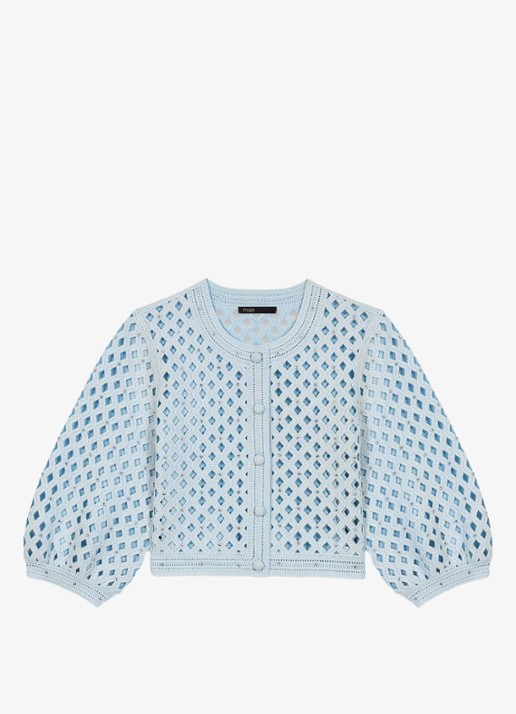 Maje Vest met opengewerkt detail