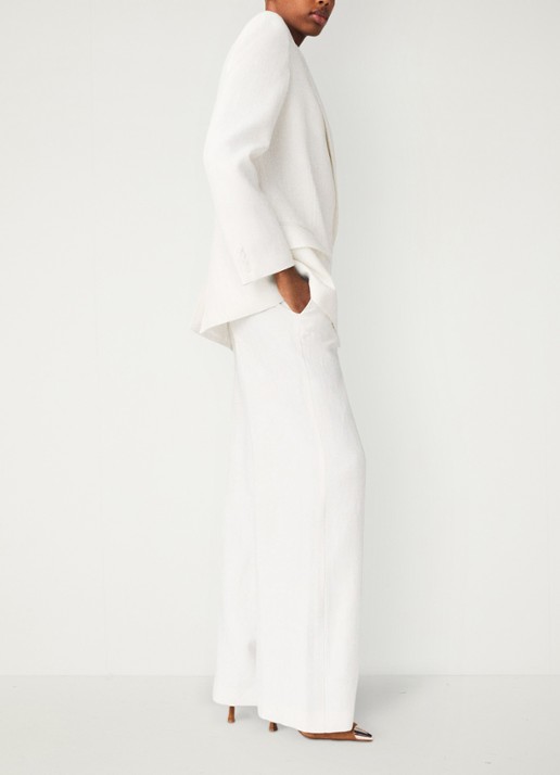 Maje Vimawhite blazer met krijtstreep  - detail 3 wit