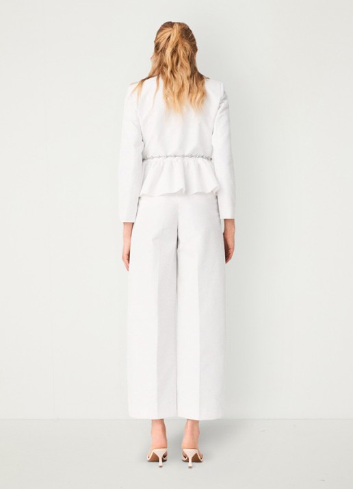Maje Vipalace blazer met peplum  - achterkant wit