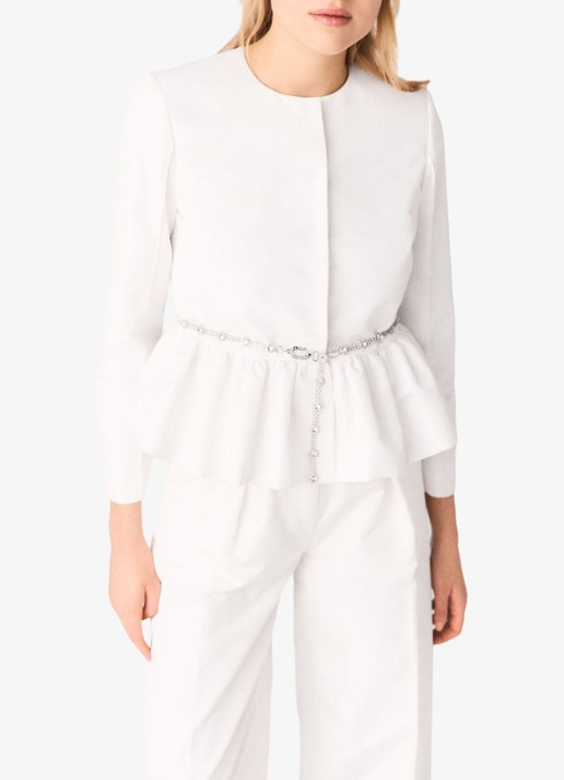 Maje Vipalace blazer met peplum  - detail 4 wit