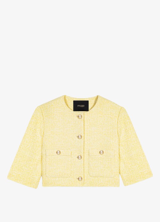 Maje Vytener cropped blazer met steekzakken
