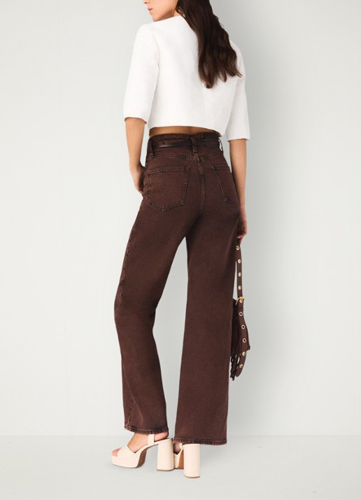 Maje Vytenia cropped blazer in linnenblend met borstzakken - achterkant wit